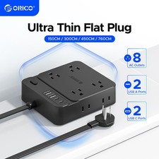 5/15/25 Ft Surge Protector Power Strip 8 Widely Outlets with 2 USB Ports 2