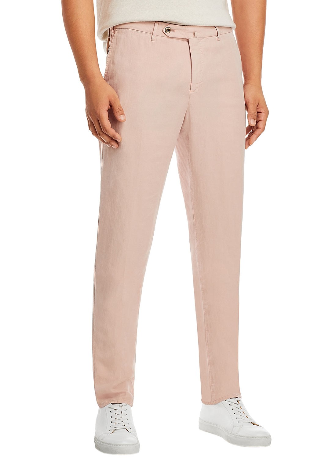 Мужские брюки из льна и хлопка легкой посадки PT Torino 36 Pink IT 52 - Зеландия 445 20690₽