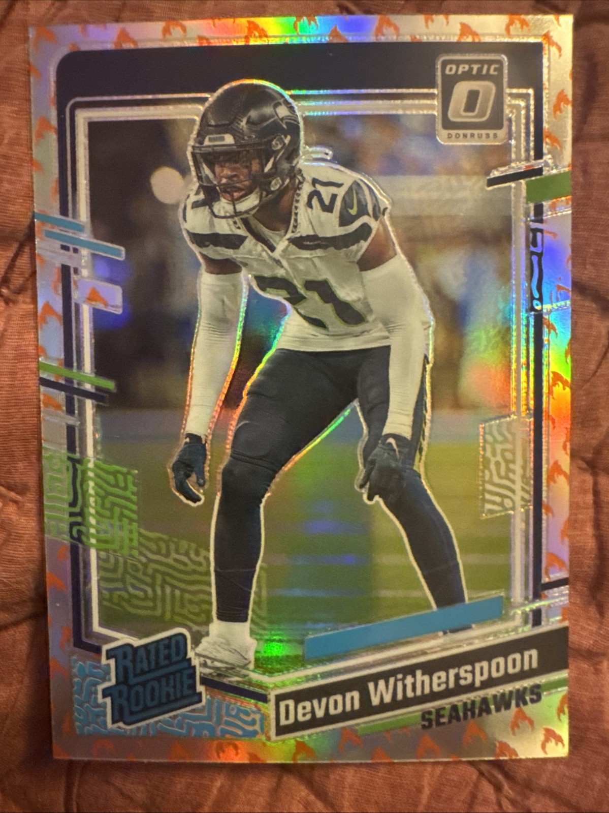 2023 Panini Donruss Optic - Rated Rookie Devon Witherspoon #292 Fire Prizm (RC)