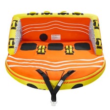 Towable Tube for Boating 1-3 Riders Inflatable Water Sport Tube Heavy Duty