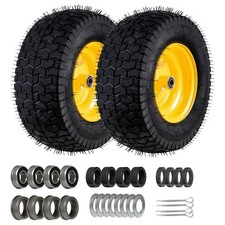 2Pack 16x6.5-8 Tubeless Tractor Tire Wheel w/3" Offset Hub, 3/4" & 5/8" Bearings