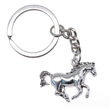 Metal Horse Keychain Symbol of the Year 2026 Silver Horse Charm