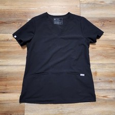 Figs Casma Scrub Top Women's S Black