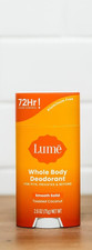 New Lume Whole Body Deodorant Smooth Solid Clean Tangerine 2.6 oz
