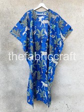 Boho Cotton Kaftan Maxi Dress – Summer Style, Relaxed Fit, Handmade in India