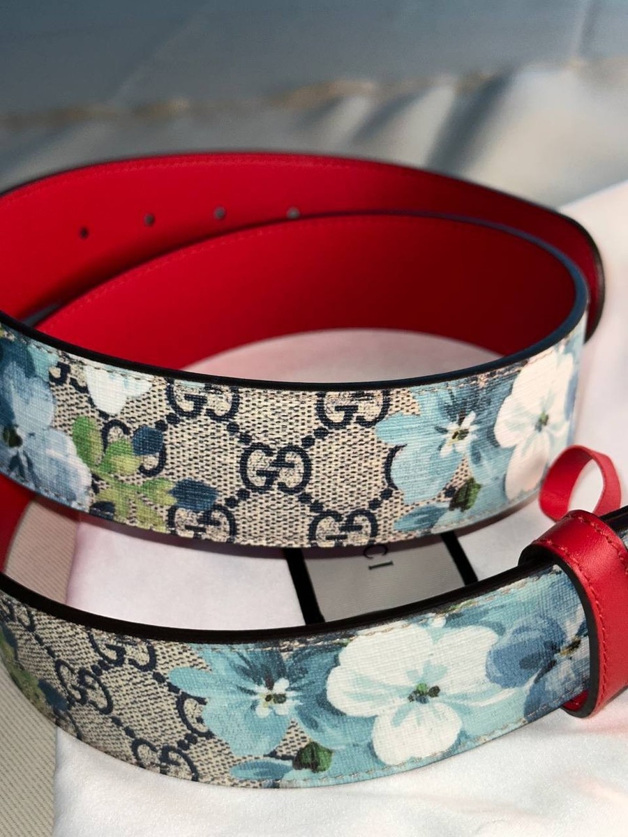 Gucci Bloom Floral GG Canvas Tiger Buckle Belt 85/34 NWOT  display picture 2