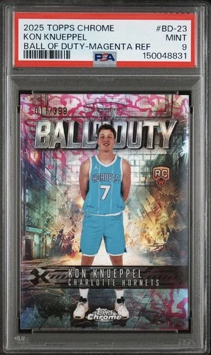 2025 Topps Chrome Kon Knueppel Refractors Magenta (PSA 9)