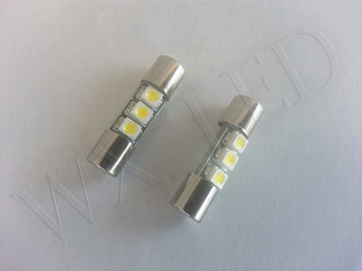 2 x WHITE SUN VISOR VANITY MIRROR FUSE FESTOON LED LIGHT BULBS 3-SMD CAR A7 S7 2 x WHITE SUN VISOR VANITY MIRROR FUSE FESTOON LED LIGHT BULBS 3-SMD CAR A7 S7