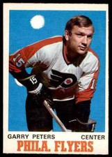 1970-71 O-PEE-CHEE GARRY PETERS (A) NRMT+ PHILADELPHIA FLYERS #196 PD