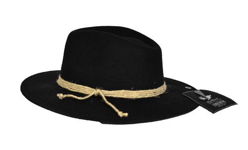 NEW Peter Grimm Black Horace Western Cowboy Hat 100% Wool+ 