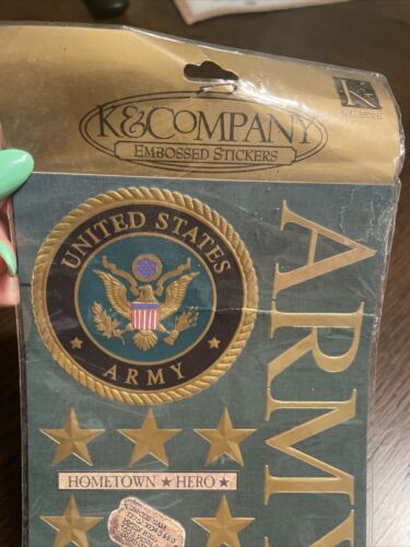 K & Company US ARMY Embossed Stickers. Code: 590939 Scrapbooking, - 第 4/4 張圖片
