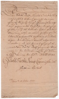 Goethe, Johann Wolfgang von (1749-1832) - Document signed