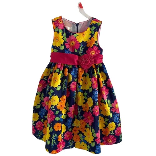american princess rosette dress American Princess Sleeveless Satin Rosette Dress Size 2T Event Flower Girl