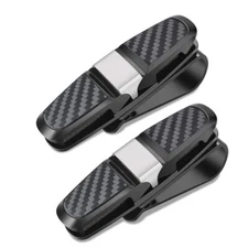 Glasses Holder for Car Sun Visor Sunglasses Holder Clip Hanger Eyeglasses Black