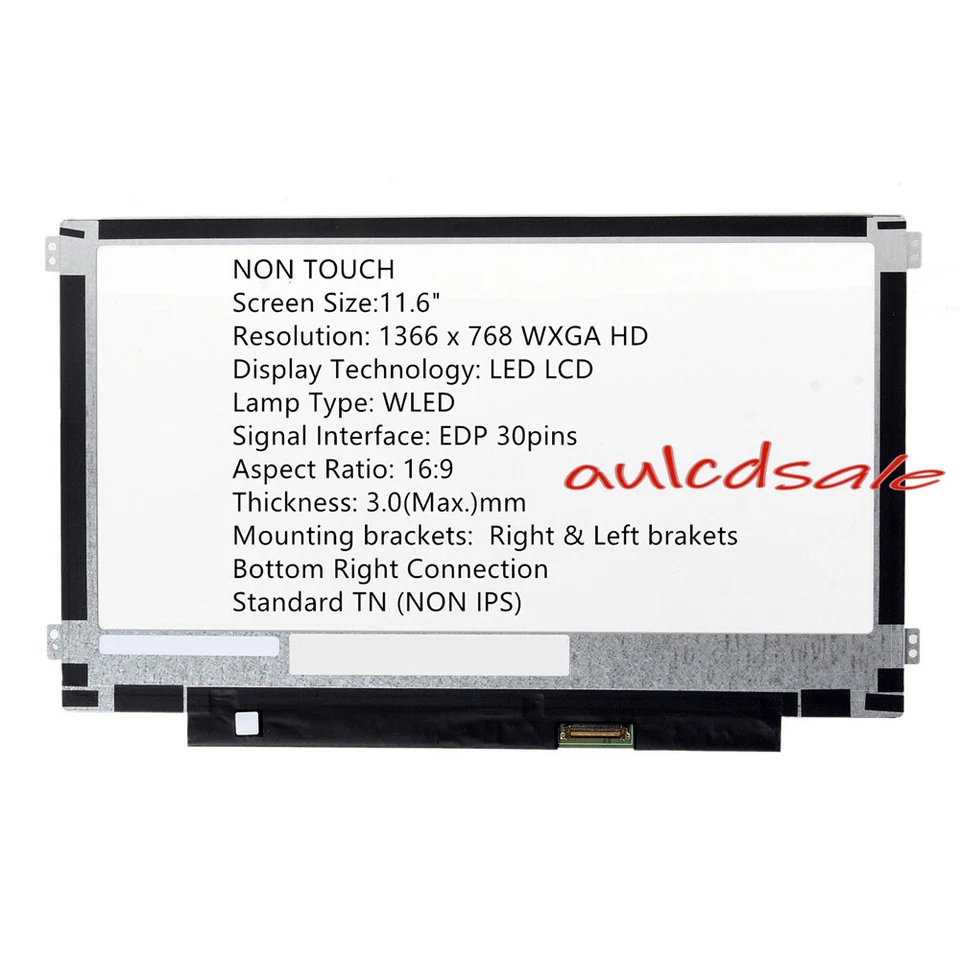 KL.11605.034 LCD Display Screen For Acer Aspire One A01-131 A01-131M A01-132 HD - Image 4 of 4