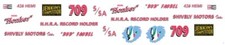 "BUD FAUBEL" HEMI HONKER 1963-65 NHRA Drag Decals 1/64th HO Scale Slot Car Decal