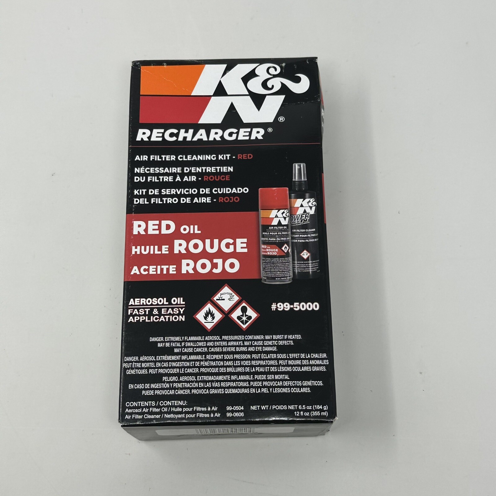 K&N Recharger Filter Cleaning Kit Aerosol Oil Engine Cleaner Care Spray