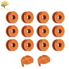 12Pcs Replacement Spool Line And 2 Pcs Spool Cap Cover For WORX WA0010