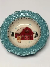 Pioneer Woman Christmas Soup Salad Bowls Tree Cheerful Rose Barn Vintage Truck