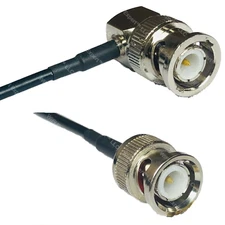 LMR100 BNC MALE to BNC MALE ANGLE Coax RF Cable USA Lot