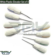 Dental White Plastic Surgical Luxating Tooth Extraction Oral Surgery Elevators