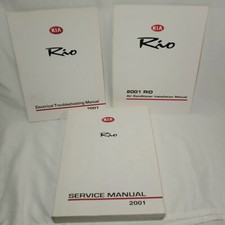 2001 Kia Rio Service Repair Manual Book Set Of 3 Electrical Manual A/C Manual