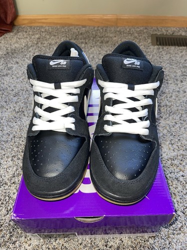 Nike SB Dunk Low Pro Black White Black Gum | Mens Sz 12 | NEW 2025 Suede Leather - Picture 6 of 8