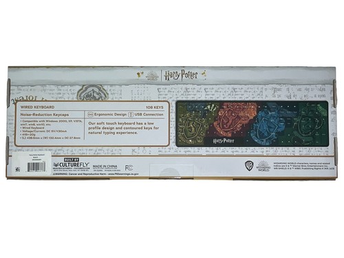 Harry Potter Wired Computer Keyboard Ergonomic Design USB Connection NIB - Picture 2 of 5