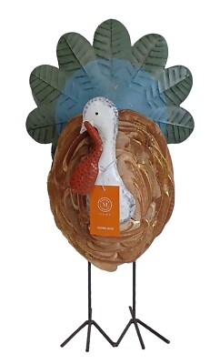 Martha Stewart Seasonal Decor Driftwood & Metal 21'' Turkey, Brand New