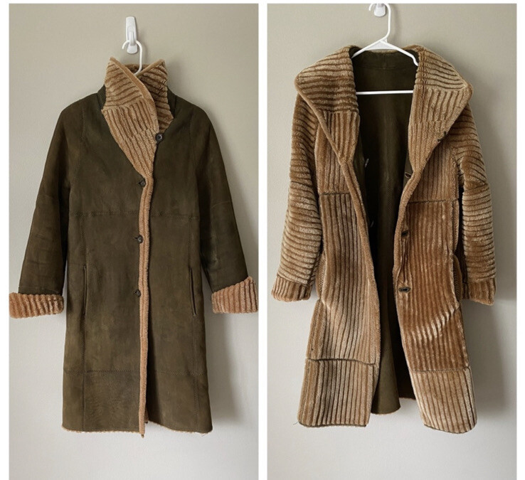 Sheepskin Sinclair Reversible Shearling Coat Ital… - image 9