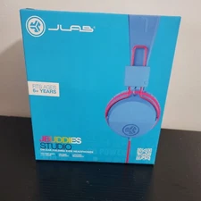 JLAB JBuddies Studio KIDS Wired On-Ear Headphones NIB Pink Blue and Pink