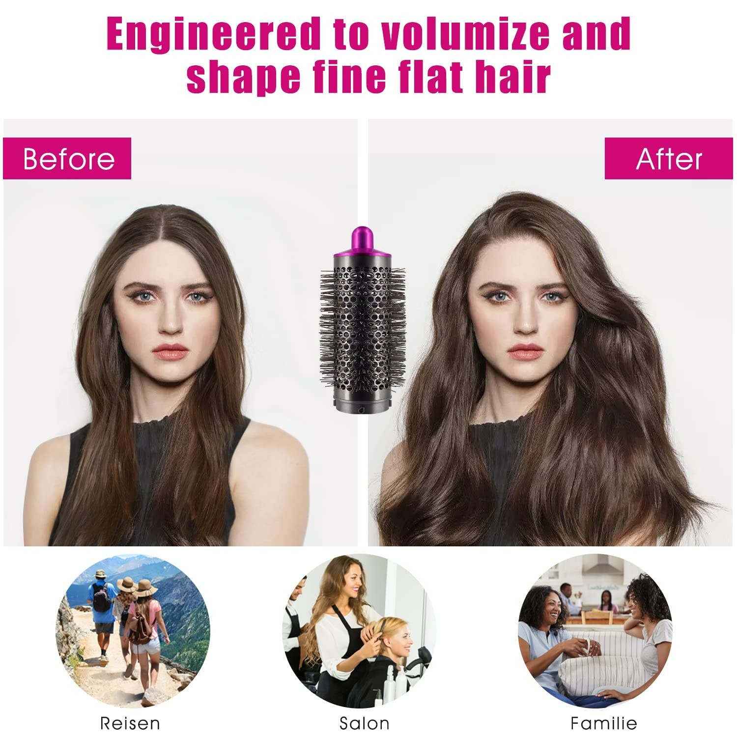 Dyson Airwrap Volumizing Brush - Lifts Roots, Shapes Hair