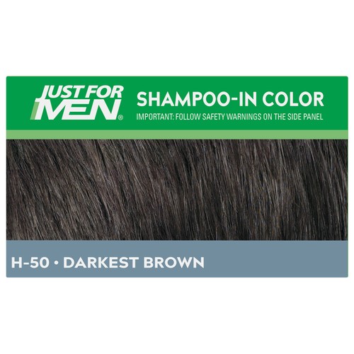 Just For Men ORIGINAL FORMULA SHAMPOO-IN HAIR COLOR DARKEST BROWN H-50 EASY FAST - Picture 5 of 11