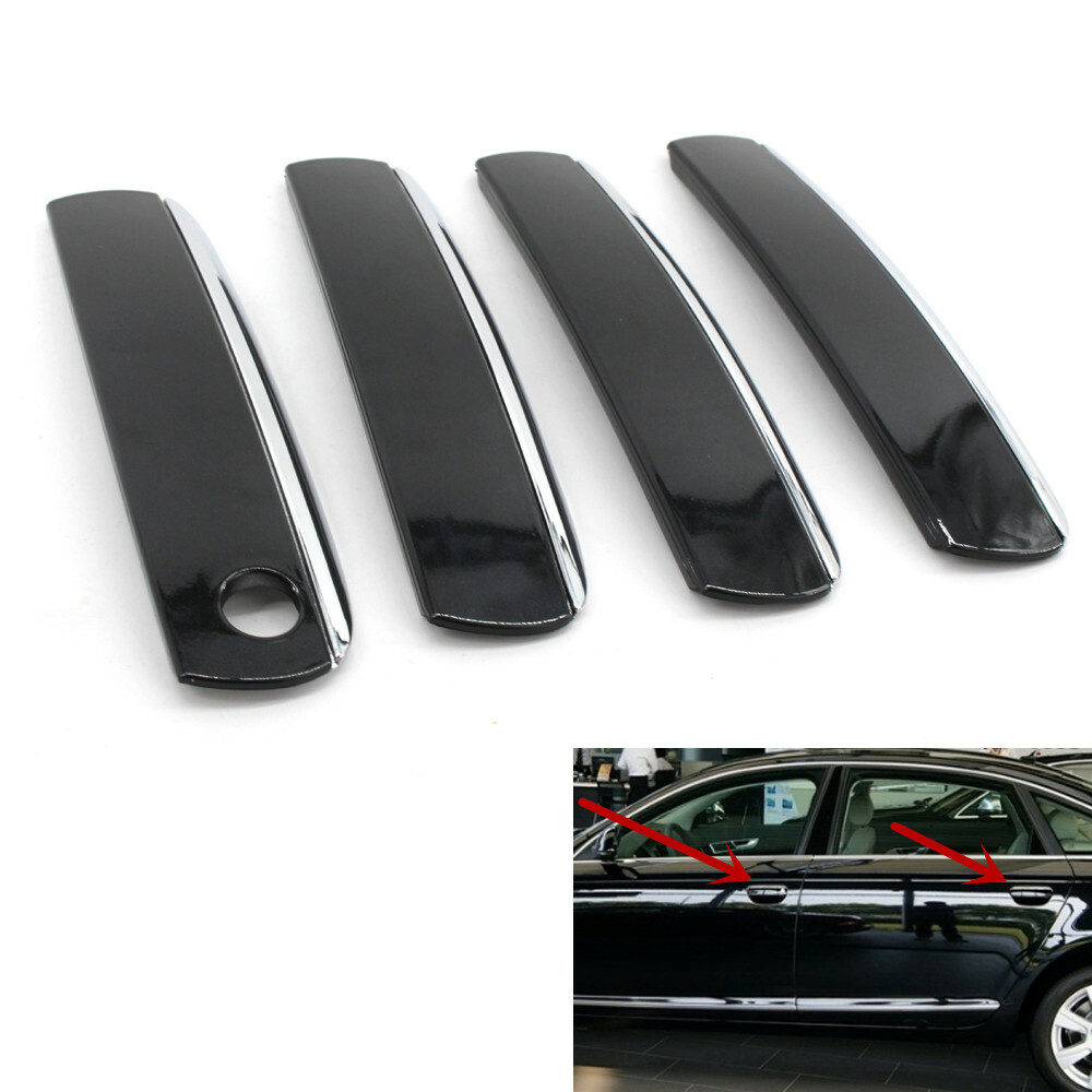 Car Outside Door Handle Cover Gloss Black fit for AUDI A6 C6 2005