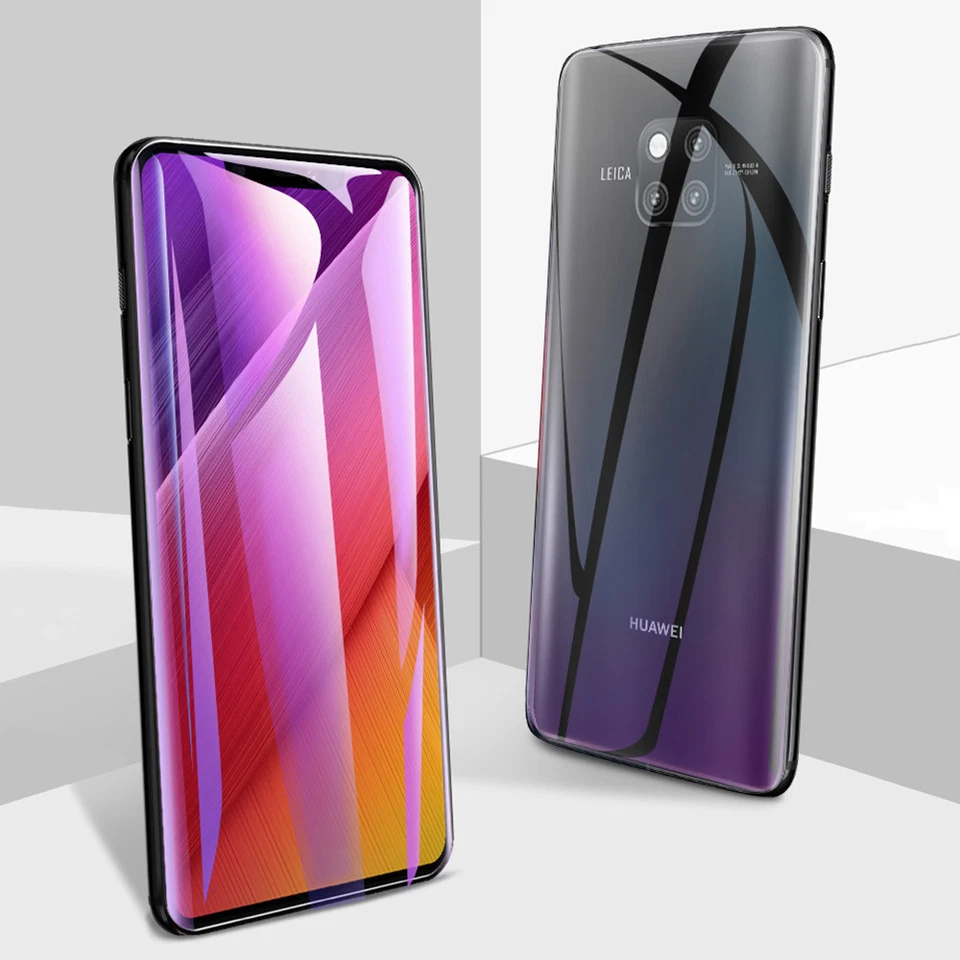 Lote de película blanda protectora de pantalla completamente cubierta frontal trasera para Huawei Mate 20 X Pro Foto 4 de 4