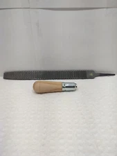 NEW ANGLO AMERICAN 14" WOOD RASP FLAT BASTARD FILE (COLLAR BRAND) w/ FILE HANDLE