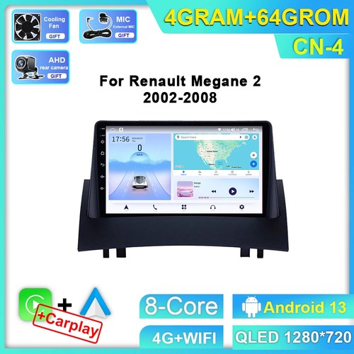 Per Renault Megane 2 2002-2008 Android Autoradio CarPlay Lettore Multimediale GPS - Foto 10 di 28