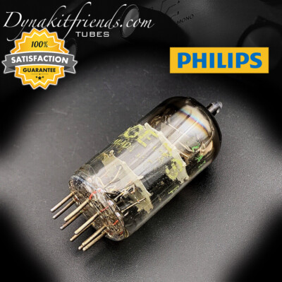 12AT7 (ECC81) PHILIPS Miniwatt Heerlen Factory D Getter Tube Made In Holland '50