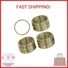 Iconikal Metal Macrame Rings, 2-Inch Diameter, 3mm Thick, Gold Tone, 30-Pack