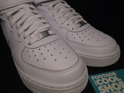 2021 NIKE AIR FORCE 1 MID GS AF1 TRIPLE WHITE 314195-113 6Y 6 | eBay