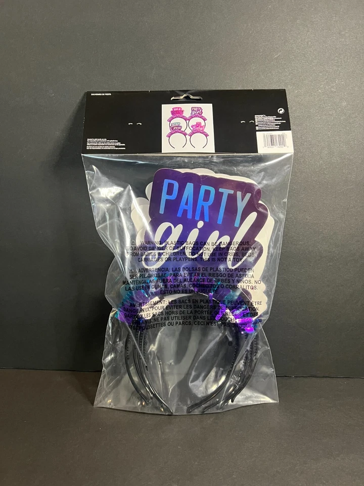 Diadema brillante Amscan 4 piezas accesorio de fiesta hito favor 21 cumpleaños diadema Foto 3 de 4