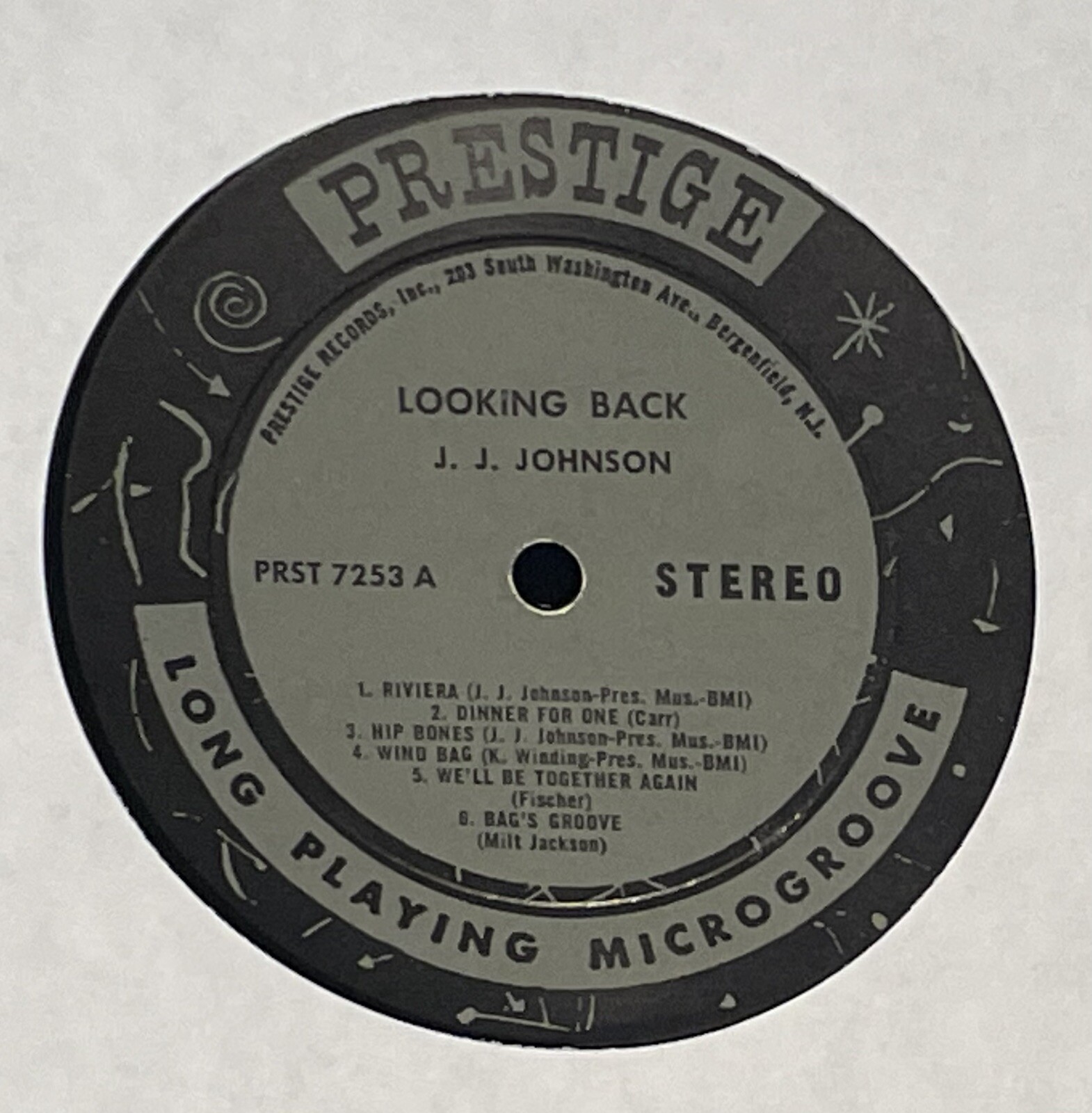 J.J. JOHNSON "Looking Back" Prestige LP (14500 feed/kenny dorham/deep groove)