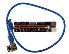 Lot Of 4 PCI-E 1x to 16x Powered USB3.0 GPU Riser Extender Adapter Card Bundle