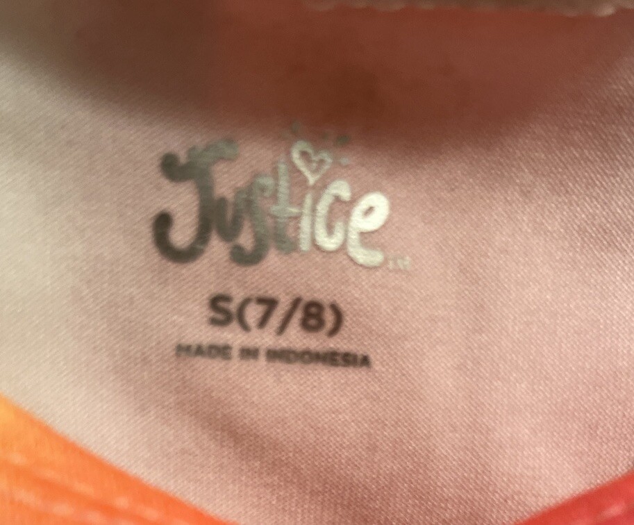 Tank à Fines Bretelles Fille Justice – Taille 7 – Menthe, Motif Marbré – NEUF
