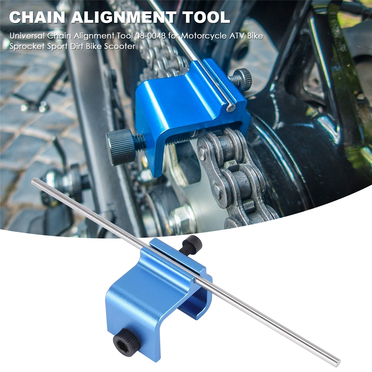 Universal Chain Alignment Tool 080048 for Motorcycle ATV Bike Sprocket