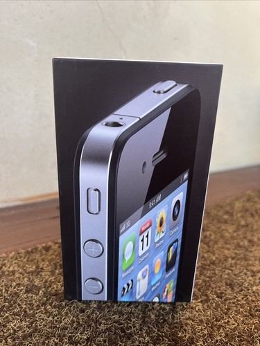 Apple iPhone 4 8 Go Noir Vide BOITE SEULE + Autocollant PAS DE TÉLÉPHONE A1332 2010 Original - Photo 3 sur 6