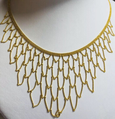 #ad #ad 22K 916 Solid Real Ball Beads Necklace With 18 17quot; Long chain 14.71g Fast Ship $3204.88