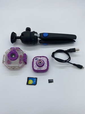 Digital Camera Kidizoom Action Cam Purple TESTED extras Toy Child Photography