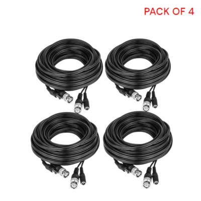 4x 18m BNC Video DC Stromkabel für CCTV DVR Überwachungskamera System