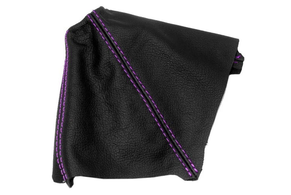 Bota de cambio manual de cuero Dodge Challenger STR8 2008-2014 puntada púrpura Foto 2 de 4